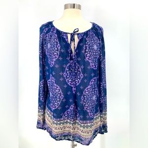 Lucky Brand - Paisely Peasant Blouse